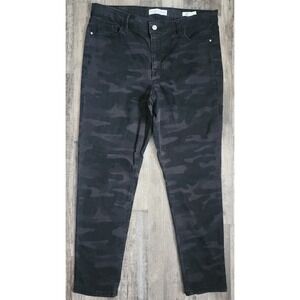 Social Standard by Sanctuary Ankle Skinny Women Size 12 Black Camo Pants Stretch
